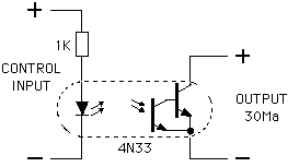 4N33 based parallel port optoisolator